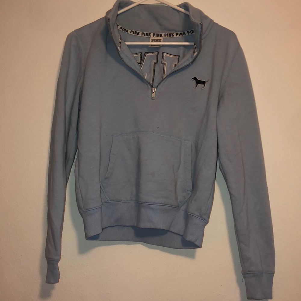 Light blue half zip